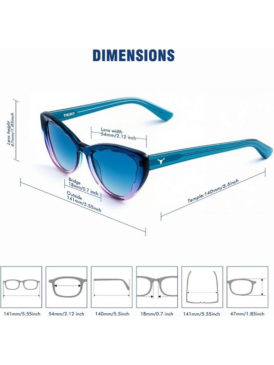 Trendy Retro Cat Eye Sunglasses for Women | UV400 Polarized Gradient Frame